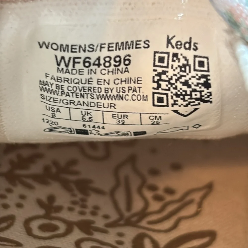 NWOT Keds x Rifle Paper Co Double Decker Meadow Sneakers Floral Casual Slip On 8 - Picture 10 of 12